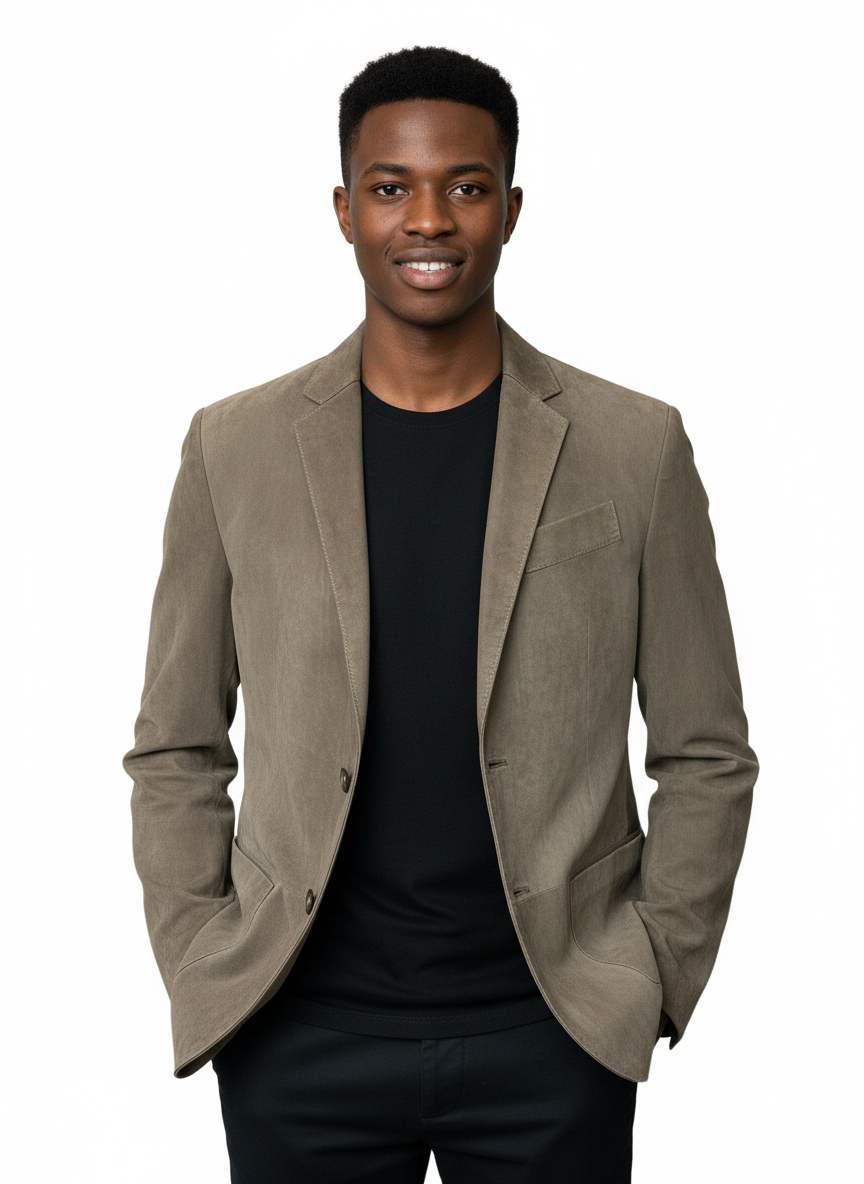 Stone bomber suede leather jacket by dubey(D113)